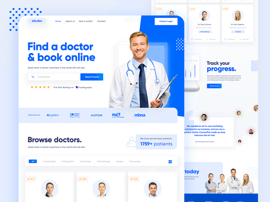 Medical practice website design